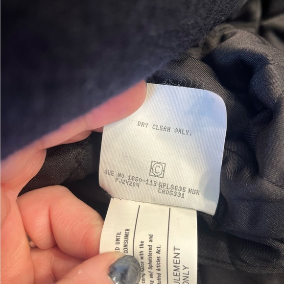 Men’s Woolrich Navy 100% wool coat jacket peacoat size XL - Picture 5 of 9